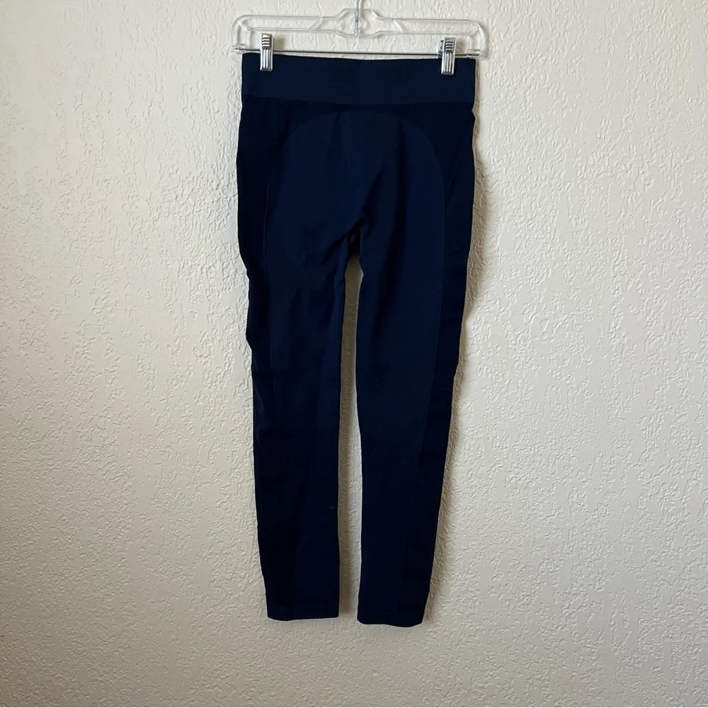 Tory Burch Sport Navy Blue Seamless High Waisted 7/8 leggings - Picture 6 of 7
